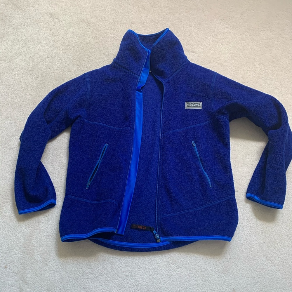 Club Monaco Sport Vintage fleece zip up blue medium